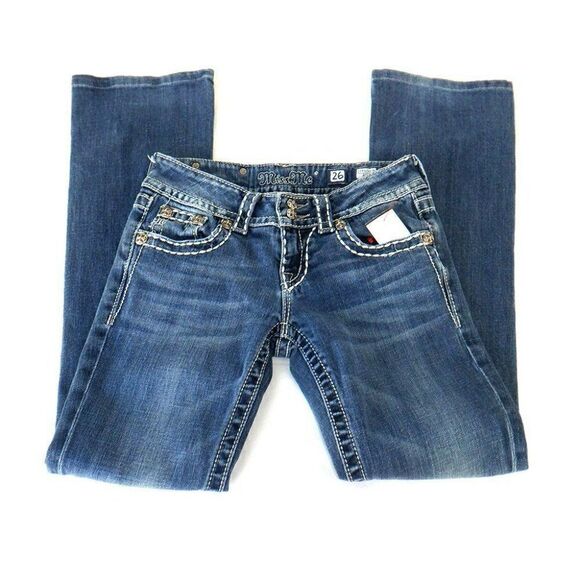 Miss Me metal & gems accts boot cut  jeans - Picture 7 of 7